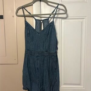 American Eagle Outfitters Denim Blue Jumpsuit